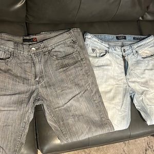 2 pair Guess Jeans 32/32 slim fit